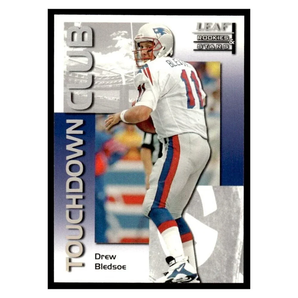 1998 Leaf Rookies & Stars #6 Drew Bledsoe Touchdown Club #1408/5000 Patriots